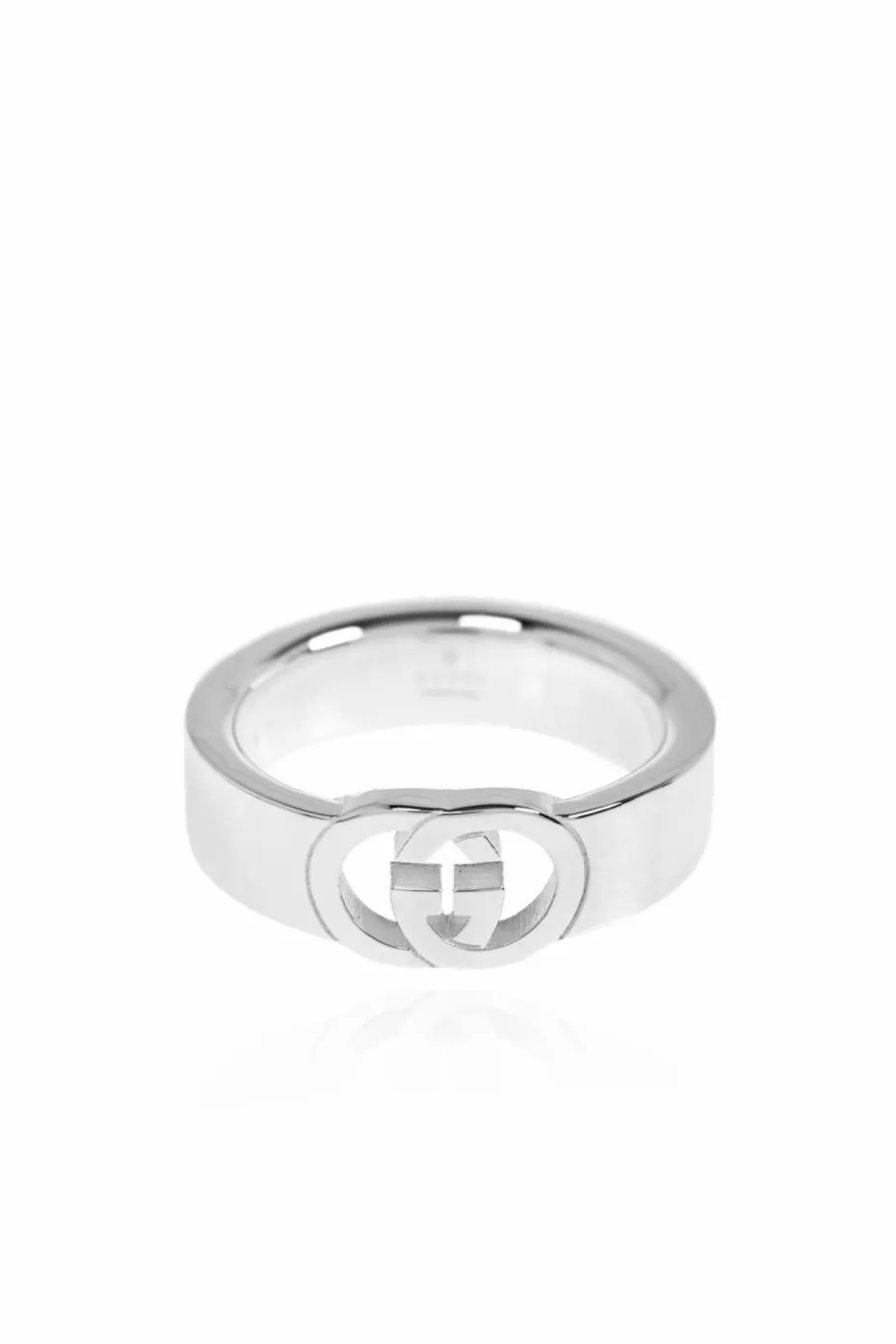 Gucci SILVER Silver ring with logo