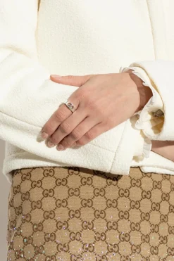 Gucci SILVER Silver ring with logo