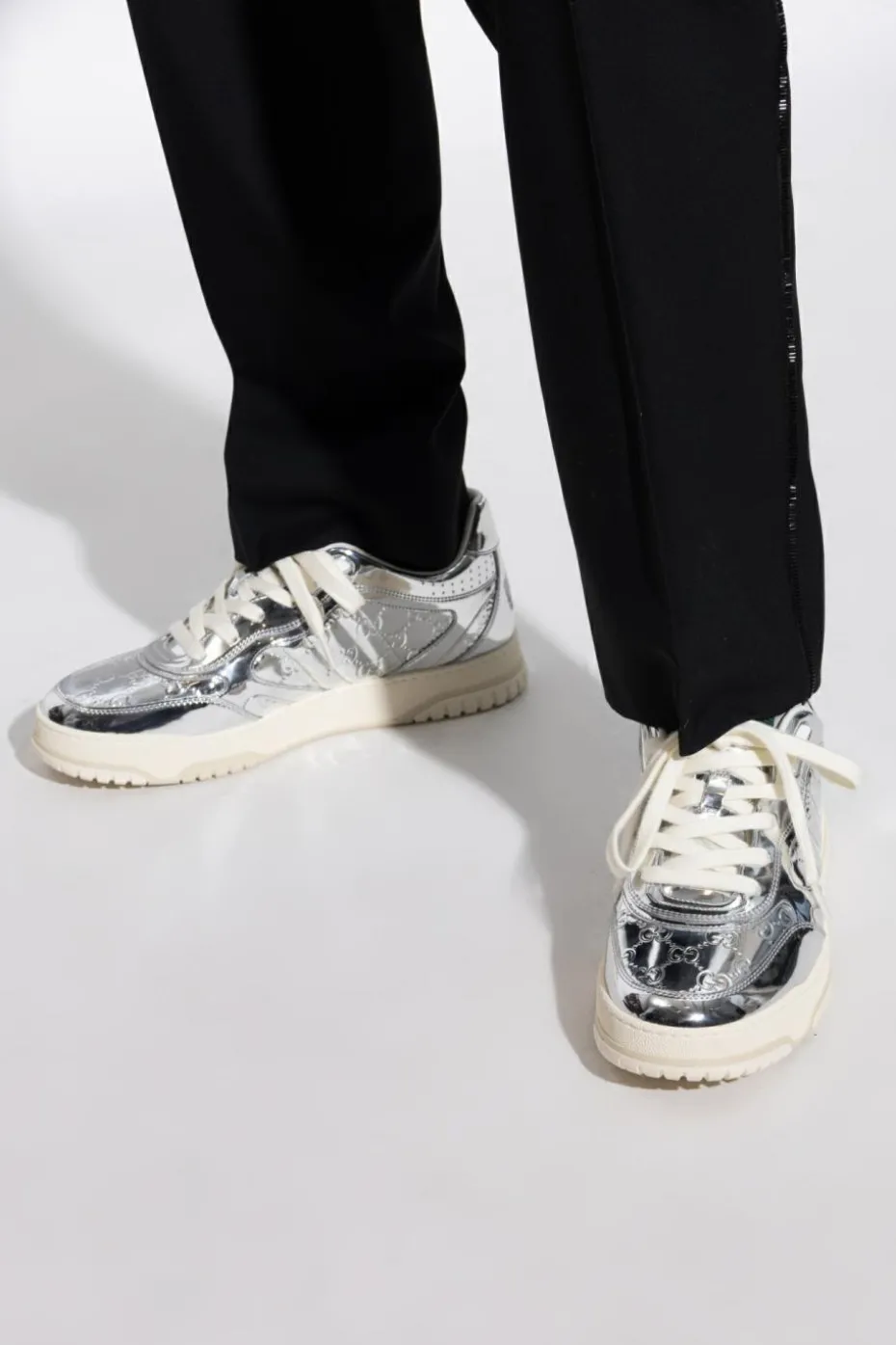 Gucci SILVER Sneakers Re-Web