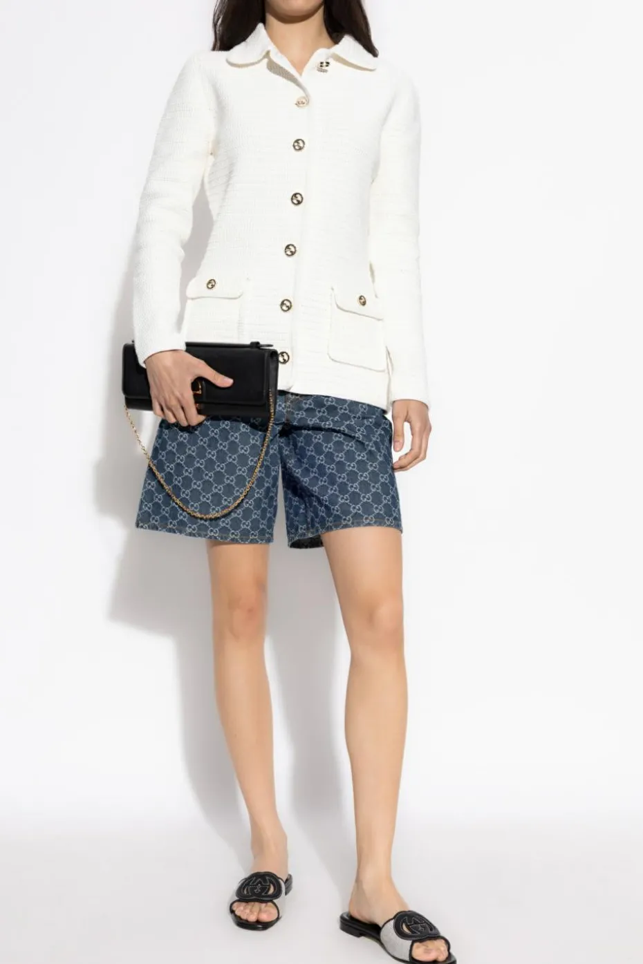 Gucci WHITE Cardigan with pockets