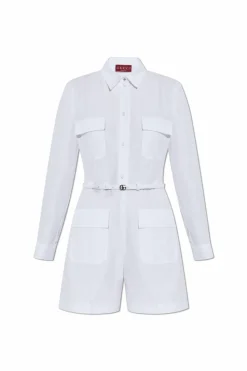Gucci WHITE Cotton jumpsuit with pockets