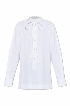 Gucci WHITE Cotton shirt with stand-up collar