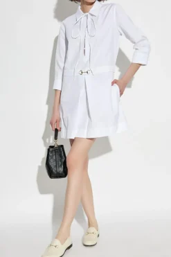 Gucci WHITE Dress with waist applique