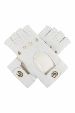 Gucci WHITE Leather gloves