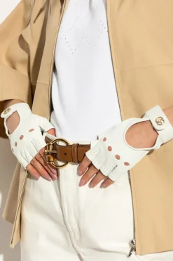 Gucci WHITE Leather gloves
