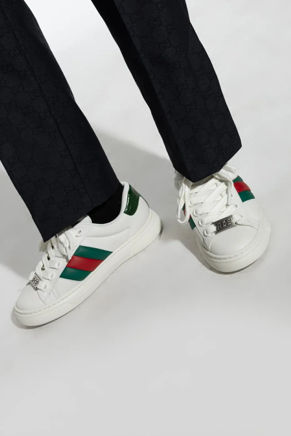 Gucci WHITE Sneakers with Web strap