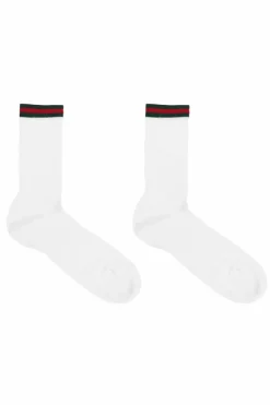 Gucci WHITE Socks with 'Web' motif