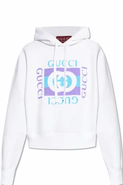 Gucci WHITE Sweatshirt with printed logo