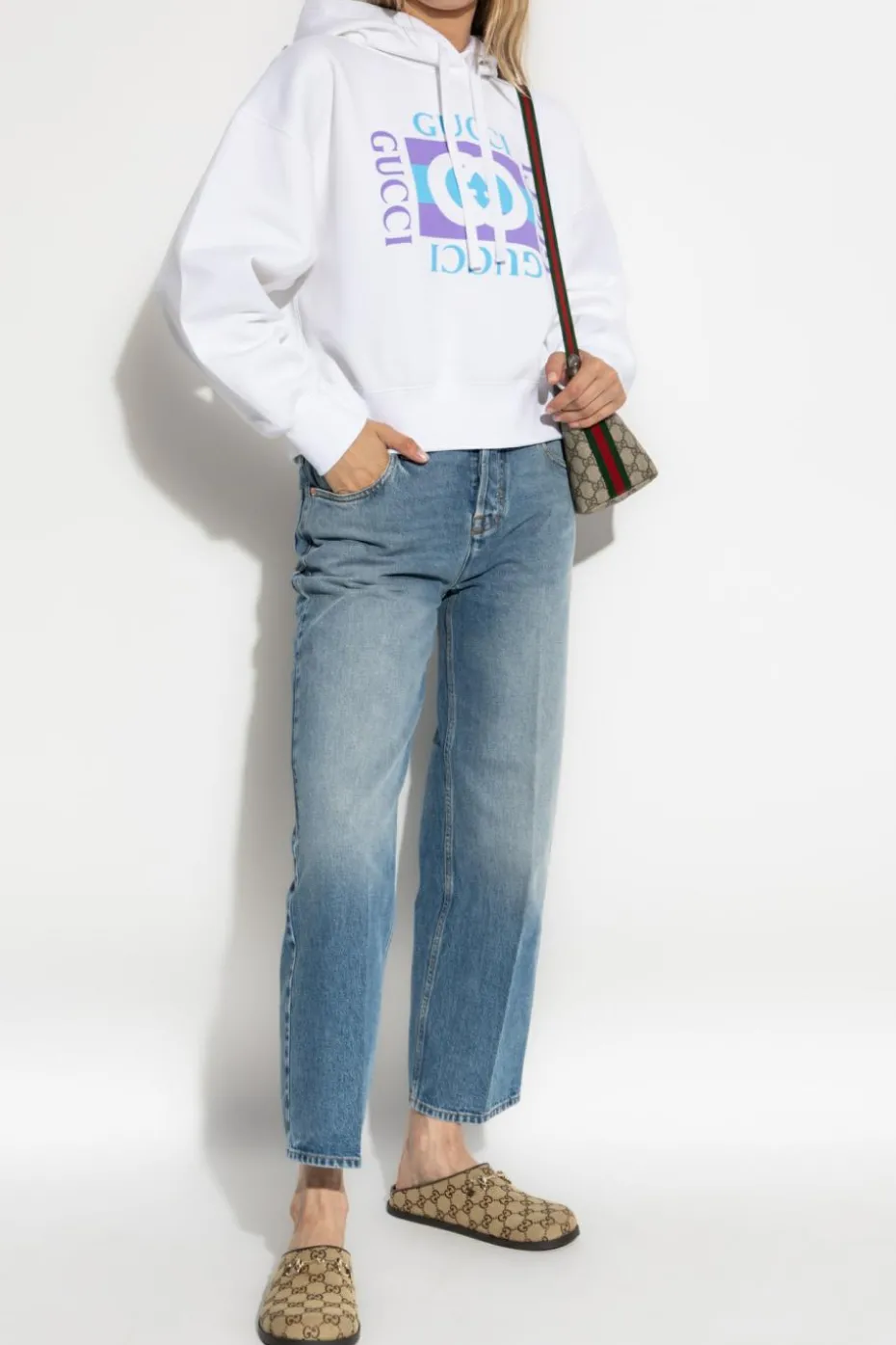 Gucci WHITE Sweatshirt with printed logo