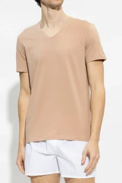 Hanro beige Cotton T-shirt