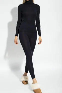 Hanro BLACK Silk-blend leggings