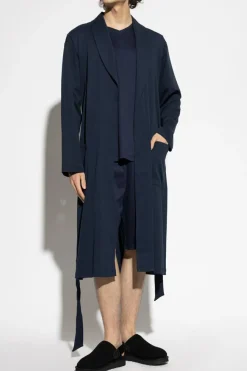 Hanro NAVY BLUE Cotton robe