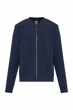 Hanro NAVY BLUE Cotton sweatshirt with pockets