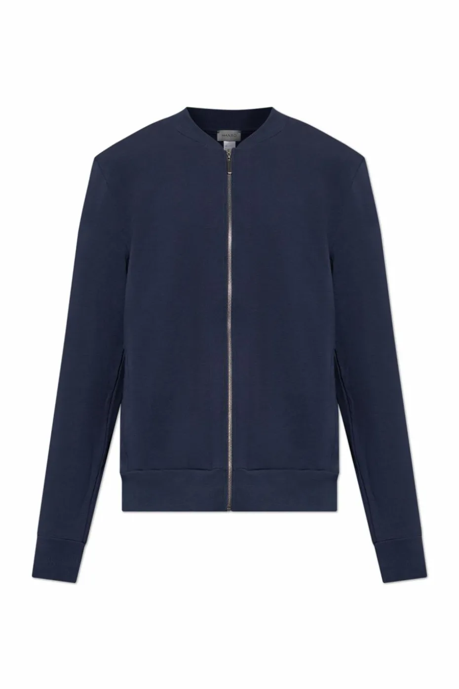 Hanro NAVY BLUE Cotton sweatshirt with pockets