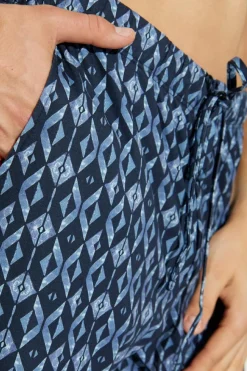 Hanro NAVY BLUE Patterned trousers