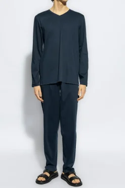 Hanro NAVY BLUE Two-piece pajamas