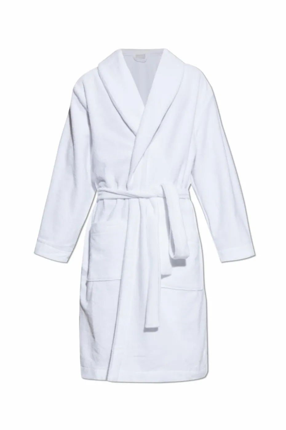 Hanro WHITE Cotton bathrobe with belt