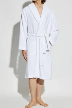 Hanro WHITE Cotton bathrobe with belt