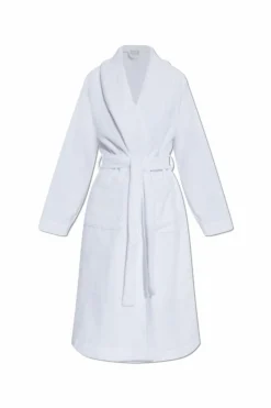 Hanro WHITE Cotton bathrobe with belt