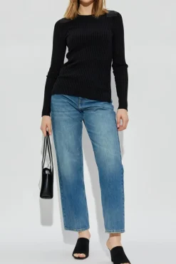 Helmut Lang BLACK Ribbed long-sleeve top
