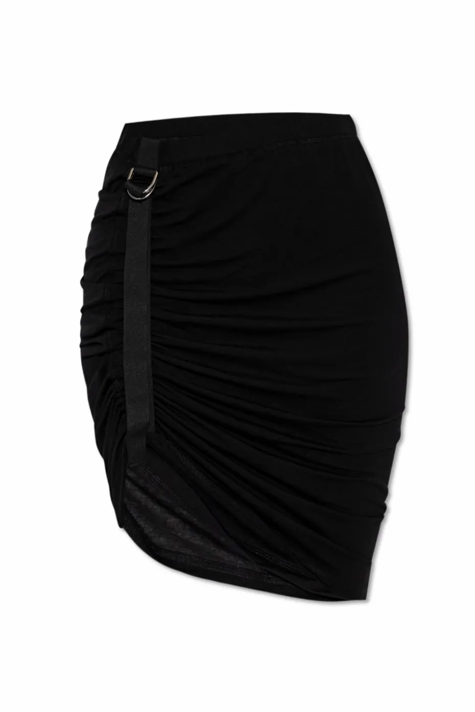 Helmut Lang BLACK Skirt with side draping