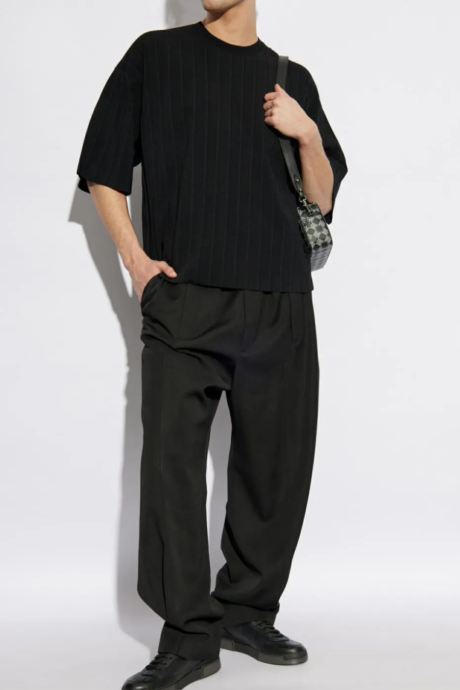 Helmut Lang BLACK T-shirt with logo