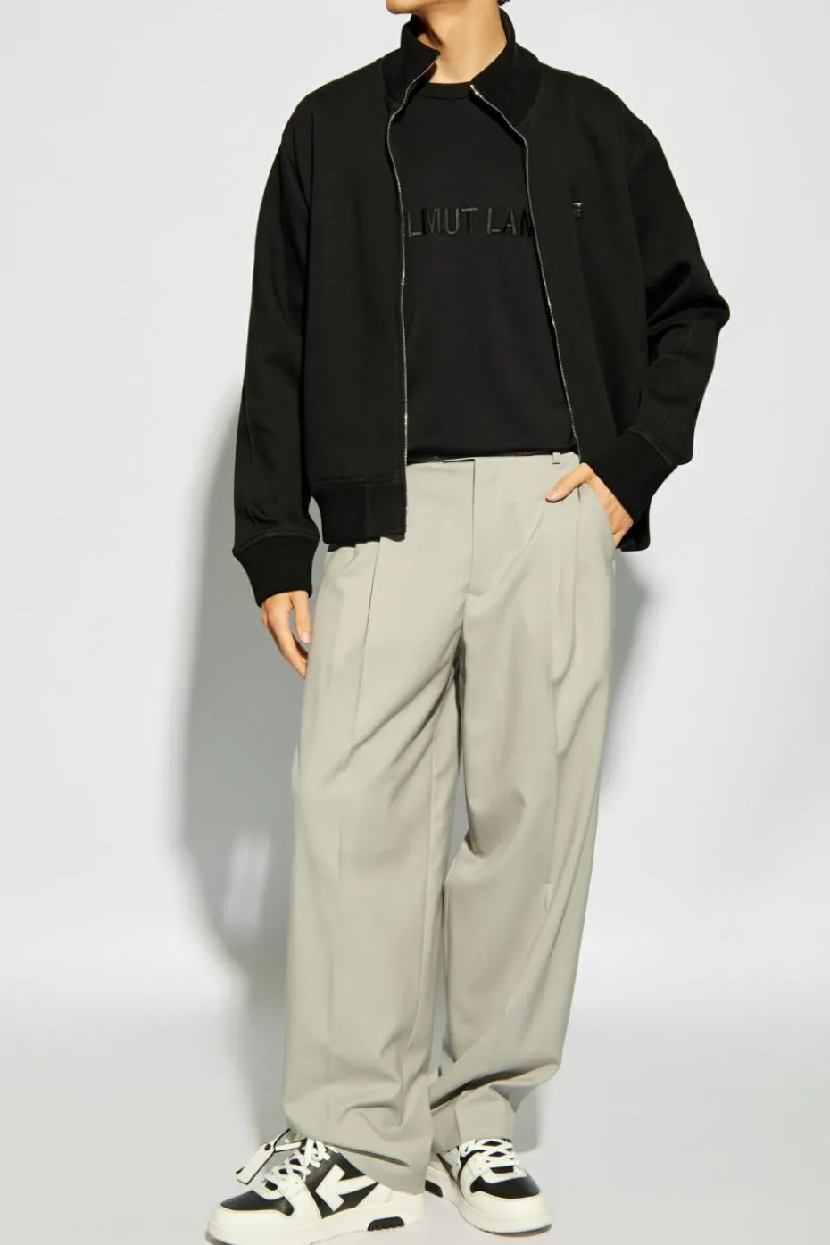 Helmut Lang BLACK T-shirt with logo