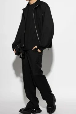 Helmut Lang BLACK Wool pants with crease