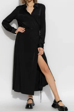 Helmut Lang BLACK Wrap tie skirt
