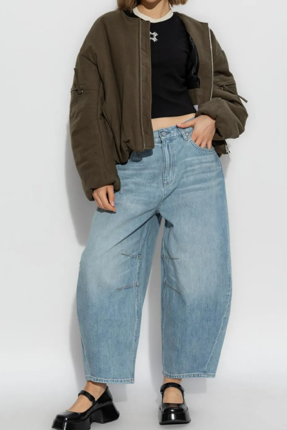Helmut Lang BROWN Padded jacket with pockets