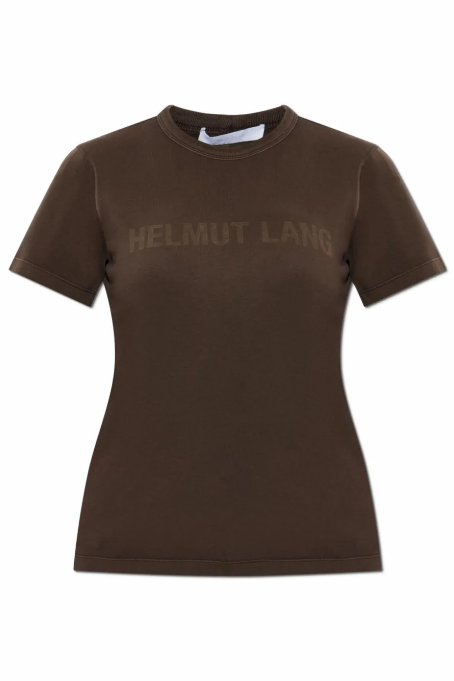 Helmut Lang BROWN T-shirt with logo