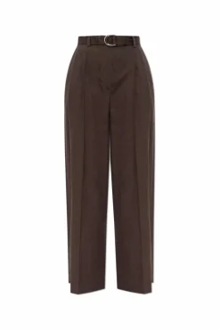 Helmut Lang BROWN Wide-leg crease trousers