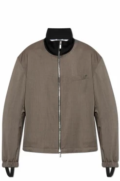 Helmut Lang GREY Wool jacket with pockets