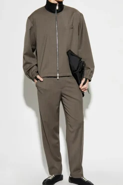 Helmut Lang GREY Wool jacket with pockets