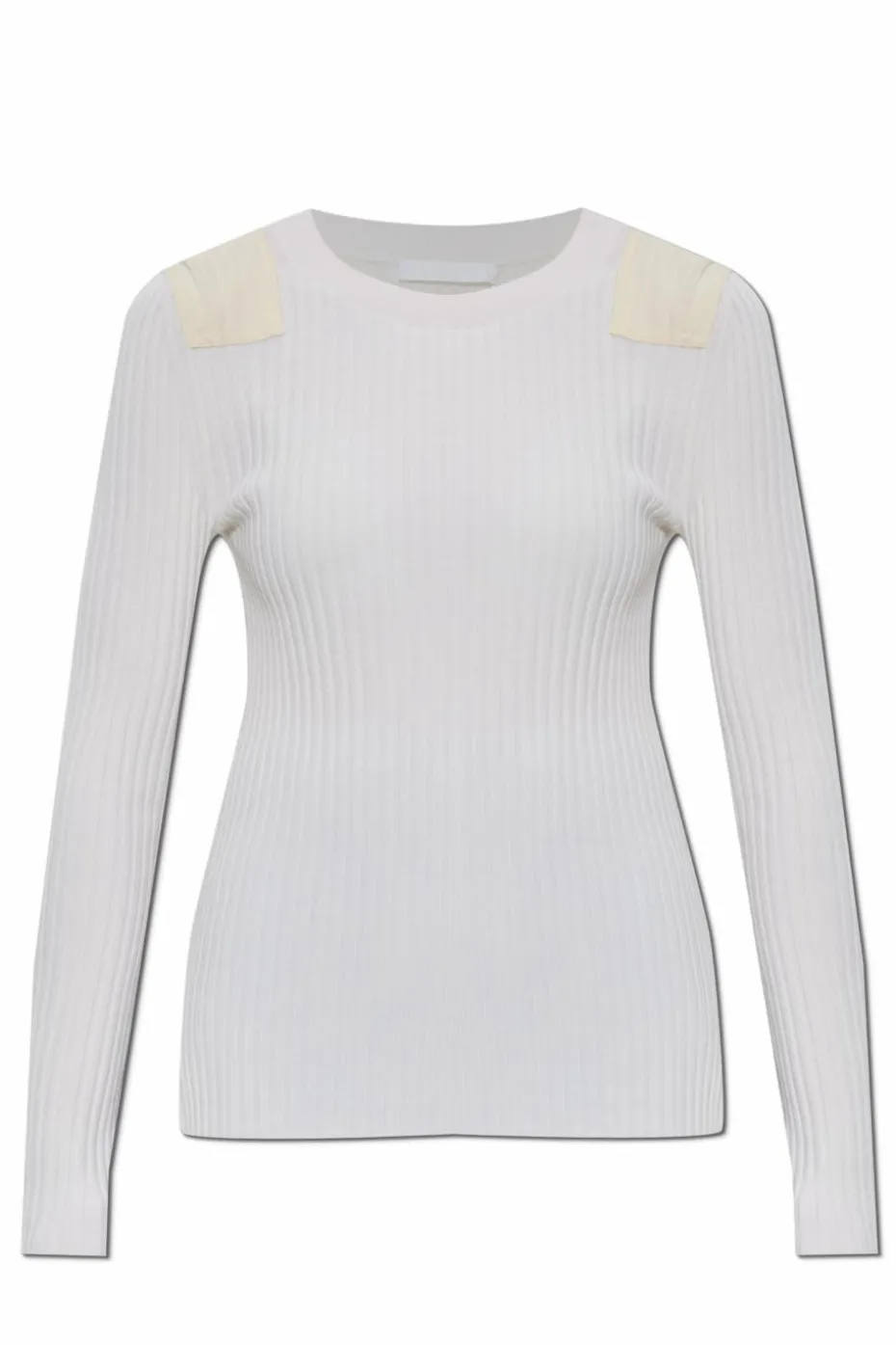 Helmut Lang WHITE Ribbed long sleeve top