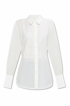 Helmut Lang WHITE Shirt with lace insert at the front