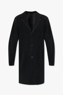 Homme Plissé Issey Miyake BLACK Pleated coat