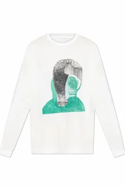 Homme Plissé Issey Miyake WHITE Long Sleeve T-shirt