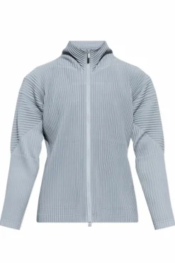 Homme PlissƩ Issey Miyake light blue Pleated Cardigan