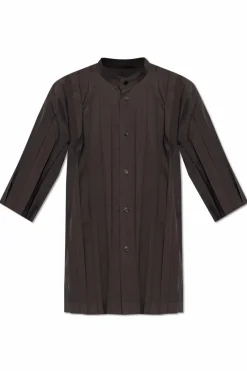 Homme Plissé Issey Miyake GREY Oversize pleated shirt