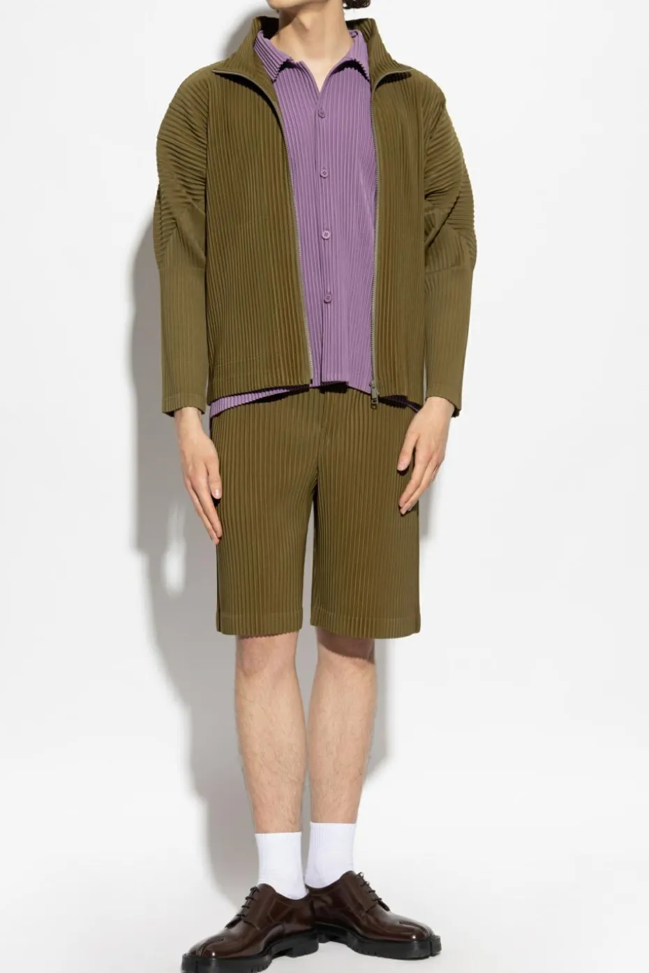 Homme Plissé Issey Miyake GREEN Pleated shorts