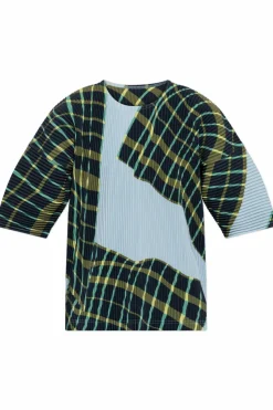 Homme PlissƩ Issey Miyake MULTICOLOUR Pleated t-shirt with round neckline