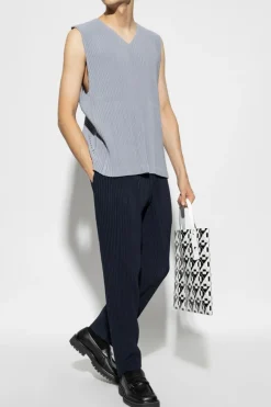 Homme Plissé Issey Miyake NAVY BLUE Pleated Pants