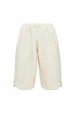 Homme Plissé Issey Miyake cream Ribbed shorts
