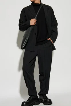 Homme Plissé Issey Miyake BLACK Wool Turtleneck