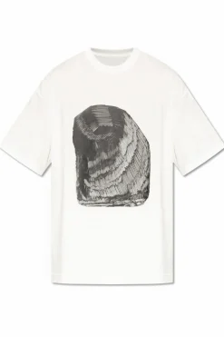 Homme Plissé Issey Miyake WHITE T-shirt with print