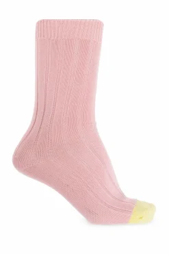 Homme PlissƩ Issey Miyake PINK Logo socks