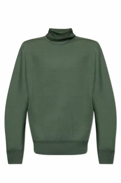 Homme Plissé Issey Miyake GREEN Wool Turtleneck