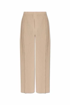 Homme Plissé Issey Miyake beige Pleated pants