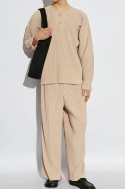 Homme Plissé Issey Miyake beige Pleated pants